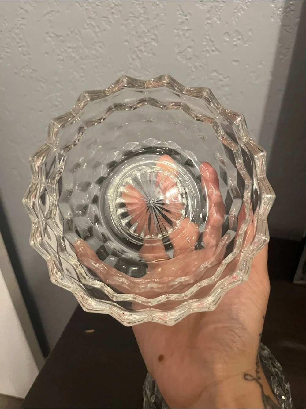 Homco cubist glass fairy lamp